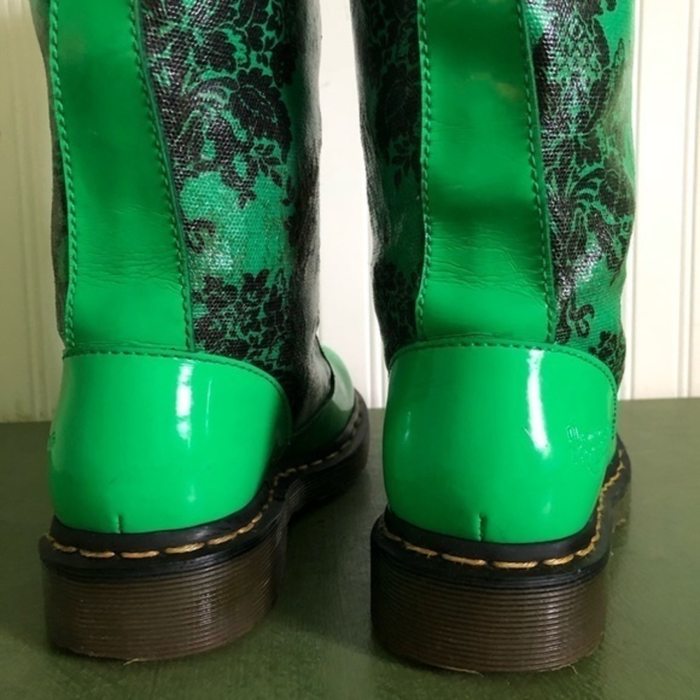Dr Martens NELLIE Tall/Knee Patent Leather Festival Boots - Picture 3 of 7